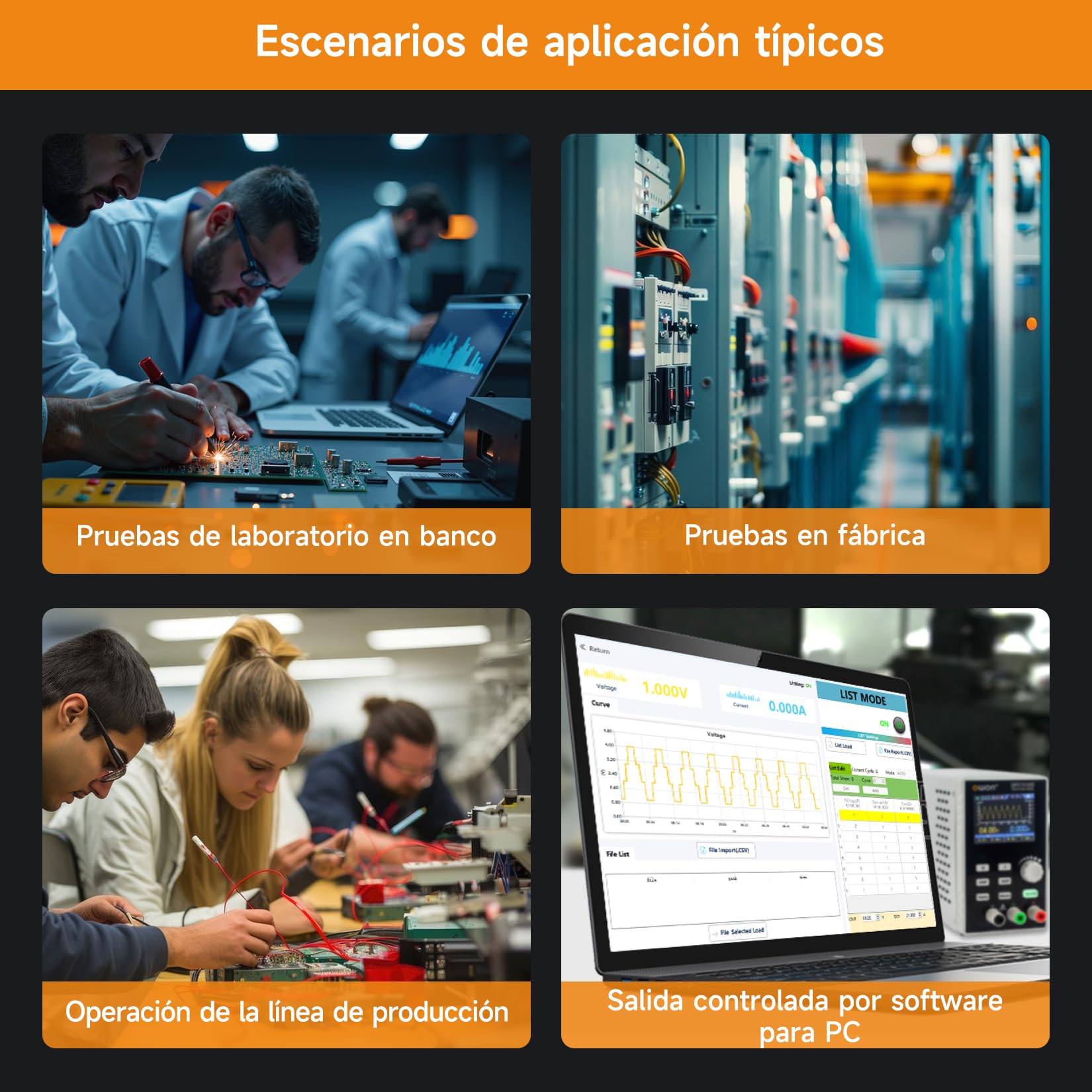 OWON SPE30054 Fuente de Alimentación DC Programable 300V 5A 400W, Salida Única, Modos CV/CC, Interfaz USB, Soporte Modbus y SCPI