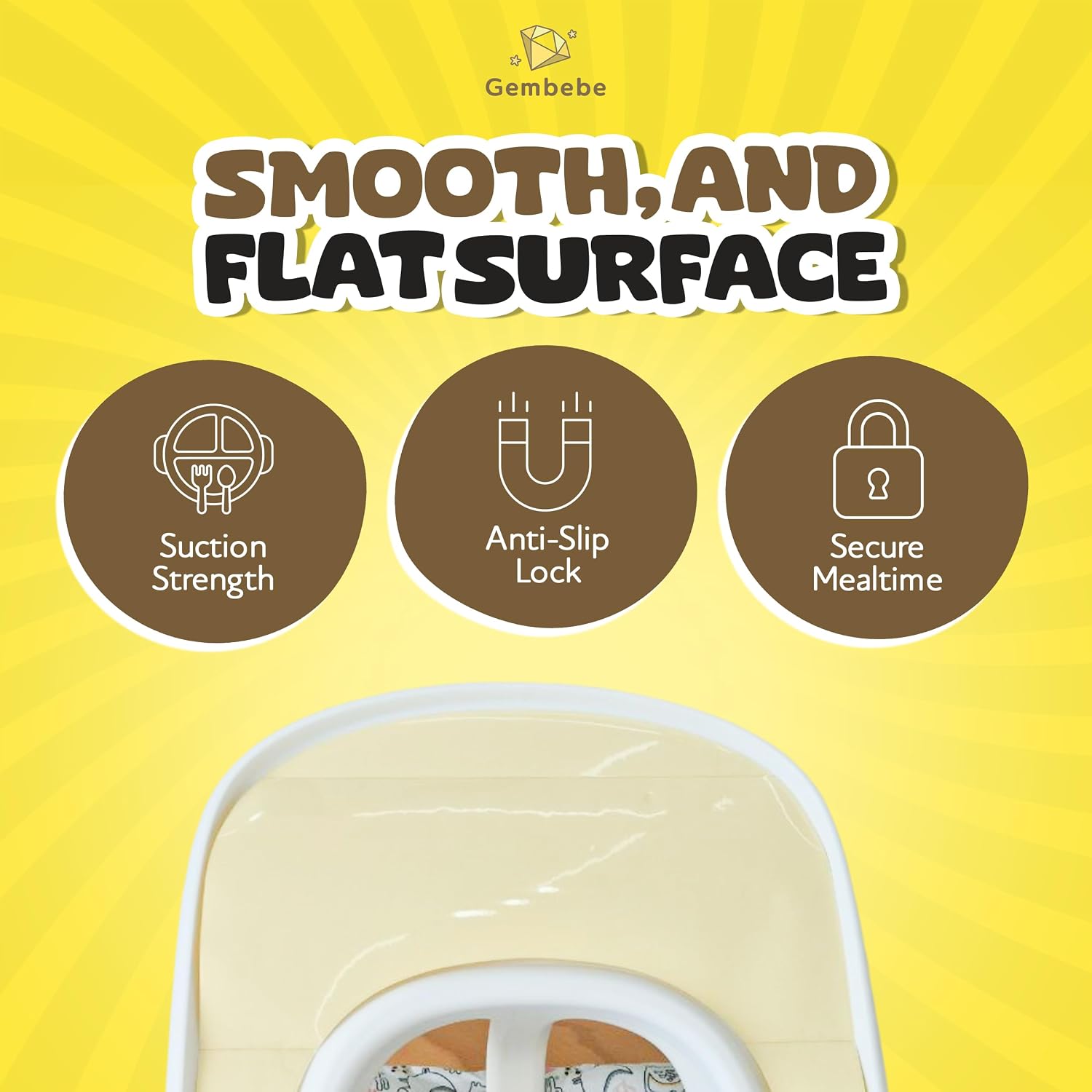 Suction Solver Sticker Compatible with Stokke Tripp Trapp Tray Safe Adehisve Placemat Improves Suction Keeps Suction Bowls and Toys Baby High Chair Placemat (2, Tray Shape with Cleaning Kit)