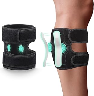 Sciatica Pain Relief Devices Brace, Sciatic Nerve Knee Brace with Dual Adjustable Pressure Pads Targeted Compression, Sciatic Ease Calf Brace for Lower Back Pain Relief, Fits for Men and Women