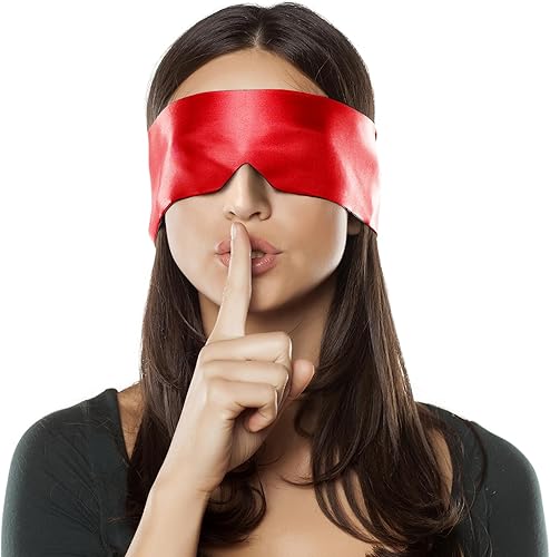 Miniatura 8 de FRESHME Máscara de ojos de satén para dormir, sombra de ojos ajustable, suave y cómoda, cubierta de satén para mujeres y hombres, viajes nocturnos,