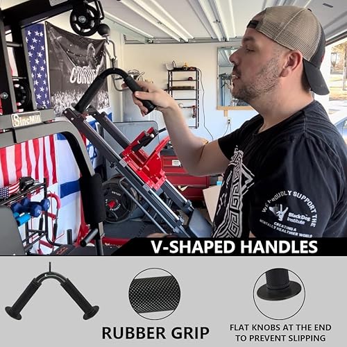 Miniatura 4 de Juego de accesorios para máquina de cable, accesorios desplegables LAT para máquina de peso, accesorios para gimnasio en casa