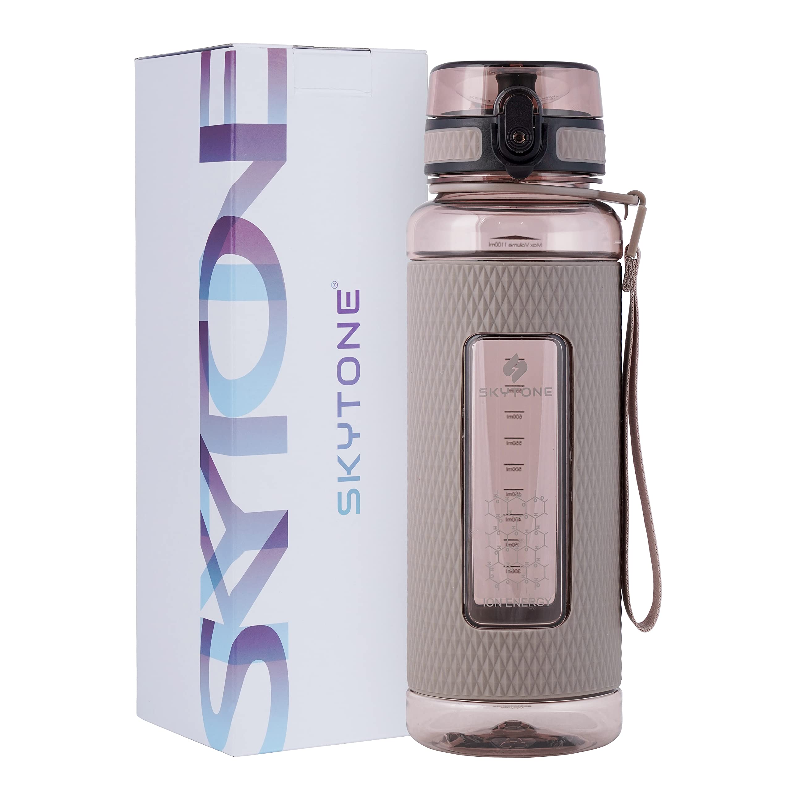 See full amazon price history chart for SKYTONE® 1 Liter Water Bottle For Office, Leak Proof & BPA Free Tritan Plastic Reusable Water Bottles, Ideal Gift for Travel Gym fitness Running School With Silicon Grip (Brown) SKYTONE® 1 Liter Water Bottle For Office, Leak Proof & BPA Free Tritan Plastic Reusable Water Bottles, Ideal Gift for Travel Gym fitness Running School With Silicon Grip (Brown) (B0C3CCDGL4) Amazon Price History, Amazon Price Tracker