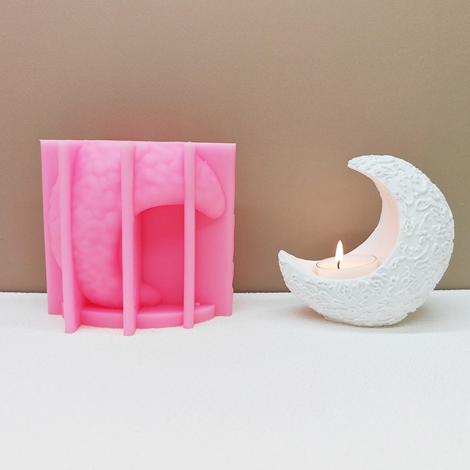 Molde de silicona para manualidades con forma de luna de moho, pequeñas formas de botones de flores, adecuado para bodas y exposiciones