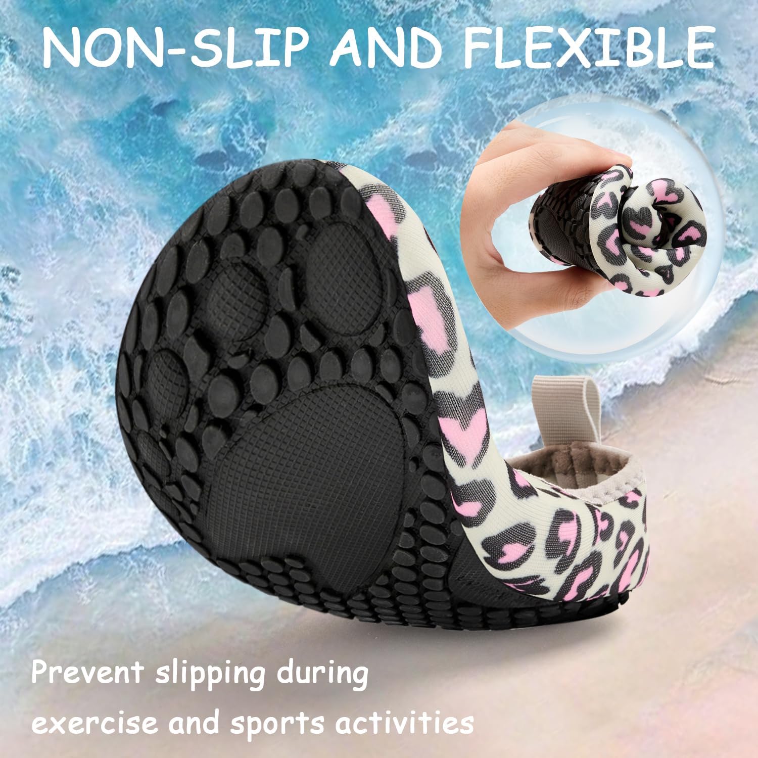 ANLUKE Kids Boys Girls Water Shoes Barefoot Aqua Socks Fast Dry Beach Swim Outdoor Sports Shoes for Toddler - Image 4