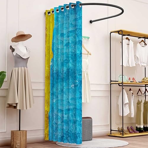 Miniatura 4 de Cortinas azules para Habitacion - Cortinas y cortinas amarillas para decoración de habitación oscura, 1 panel, 40 pulgadas de ancho x 47 pulgadas de