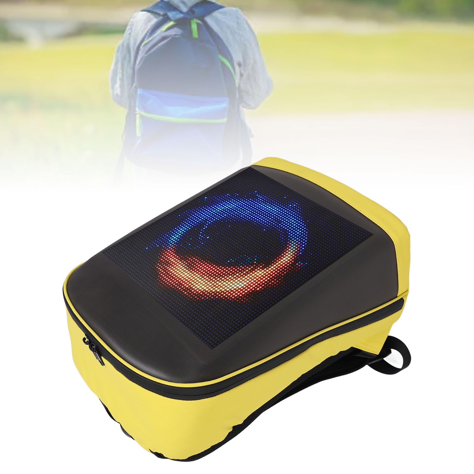 Garsent LED-Rucksack mit Programmierbarem Bildschirm, HD-Farbbildschirm, App-Steuerung, Laptop-Rucksack, Wasserdichte LED-Tasche, Reiserucksack, Motorrad-Rucksack mit USB-Anschluss