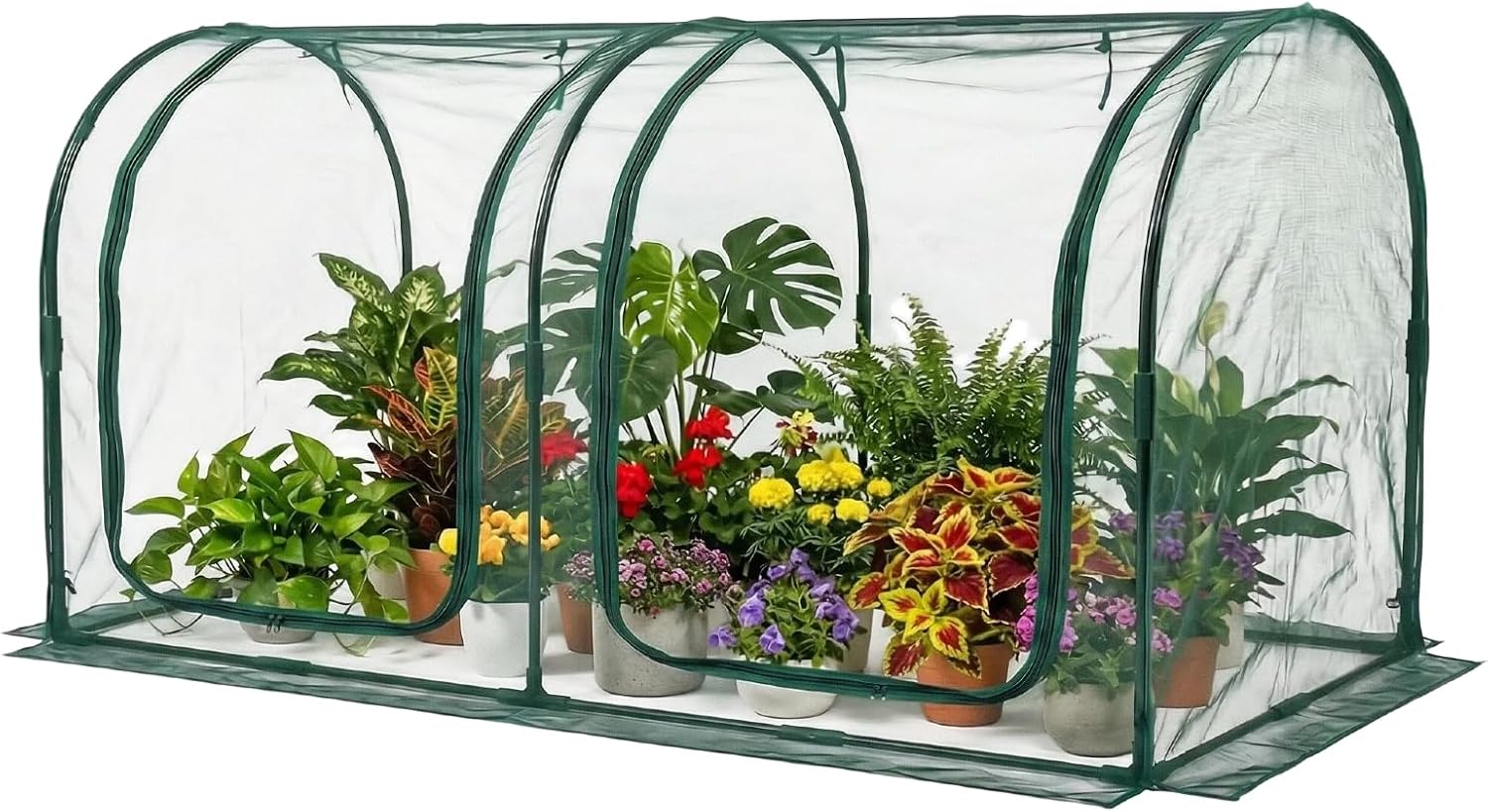 Crop Cage for Garden,98x49x49 Tunnel Plant Netting Cover with Zipper,Garden Bed Cover for Protection for Vegetables Fruits,Garden Cage for Plant and Animal ‼️used‼️
