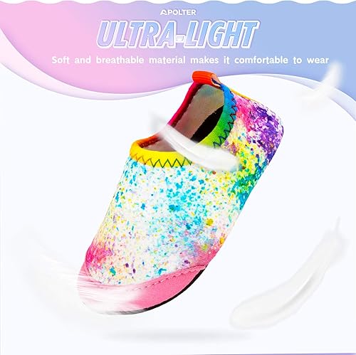 Miniatura 4 de Zapatos de agua o natación estilo calcetín para niños, unisex, antideslizantes, para la playa o piscina, color aguamarina