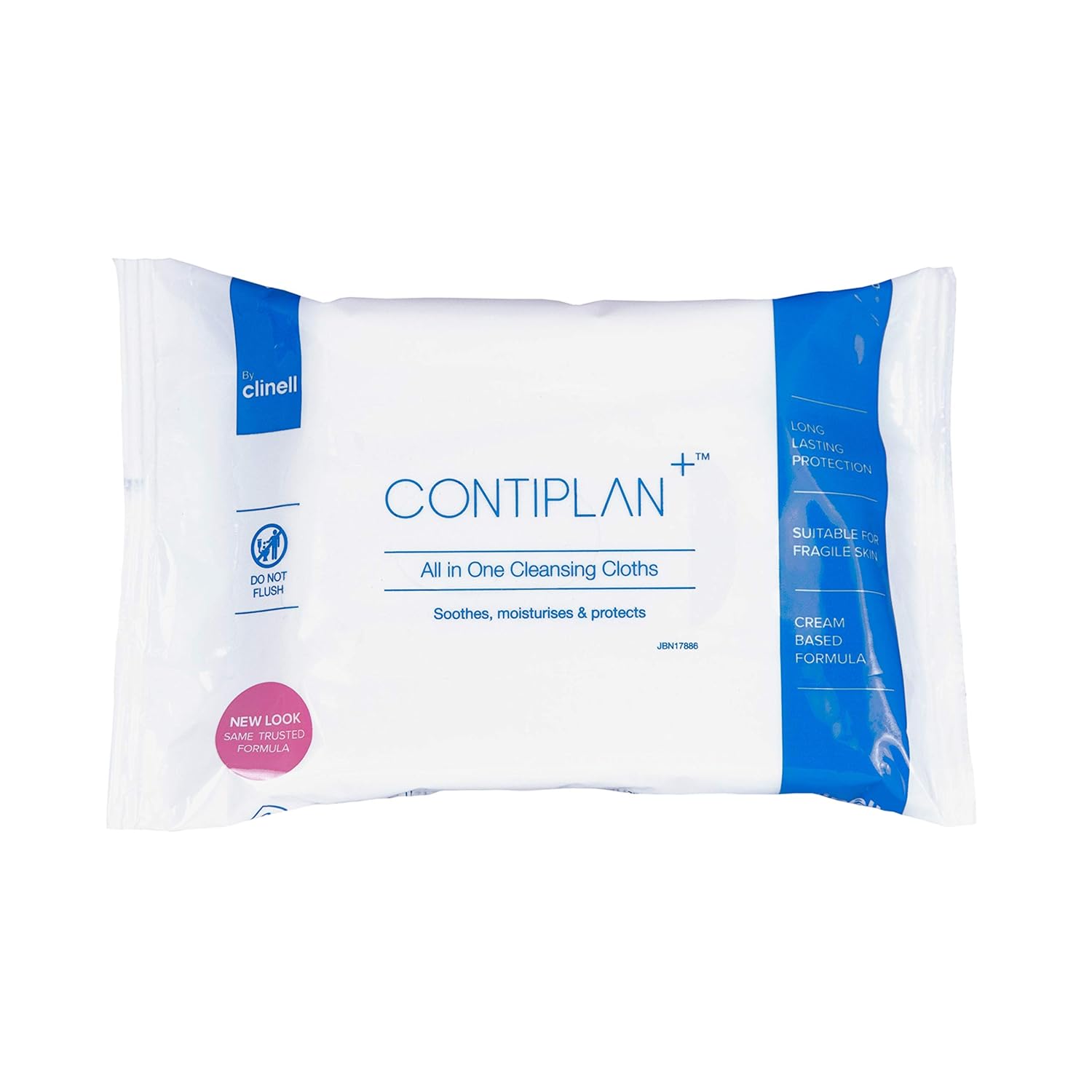 CONTIPLAN Incontinence Cleansing Cloths with Barrier Cream Packs of 8