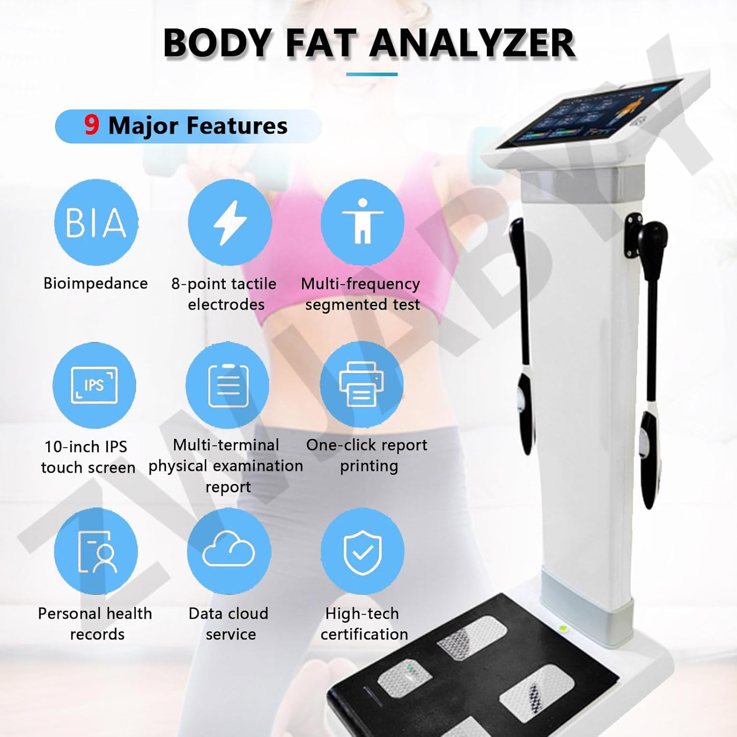 Body Fat Analyzer,Body Fat Scanner Composition Analyzer Machine, Professional Gym Body Composition Analyzer,Health Monitoring Fat Measure Device,Body Composition Analysis Device