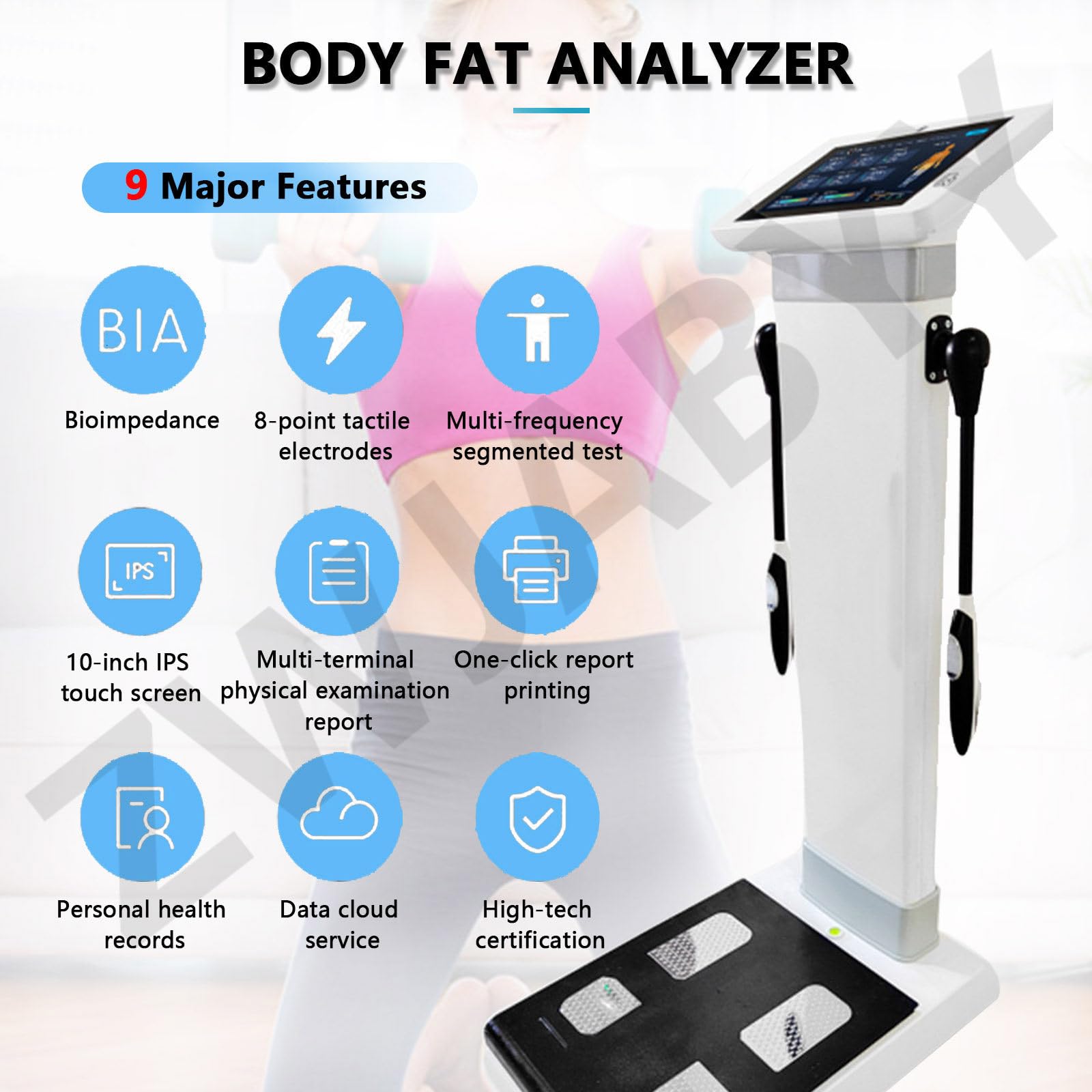 Körperfett-Analysegerät, Körperfett-Scanner-Analysegerät, professionelles Körperzusammensetzungs-Analysegerät für Fitnessstudios, Fettmessgerät zur Gesundheitsüberwachung