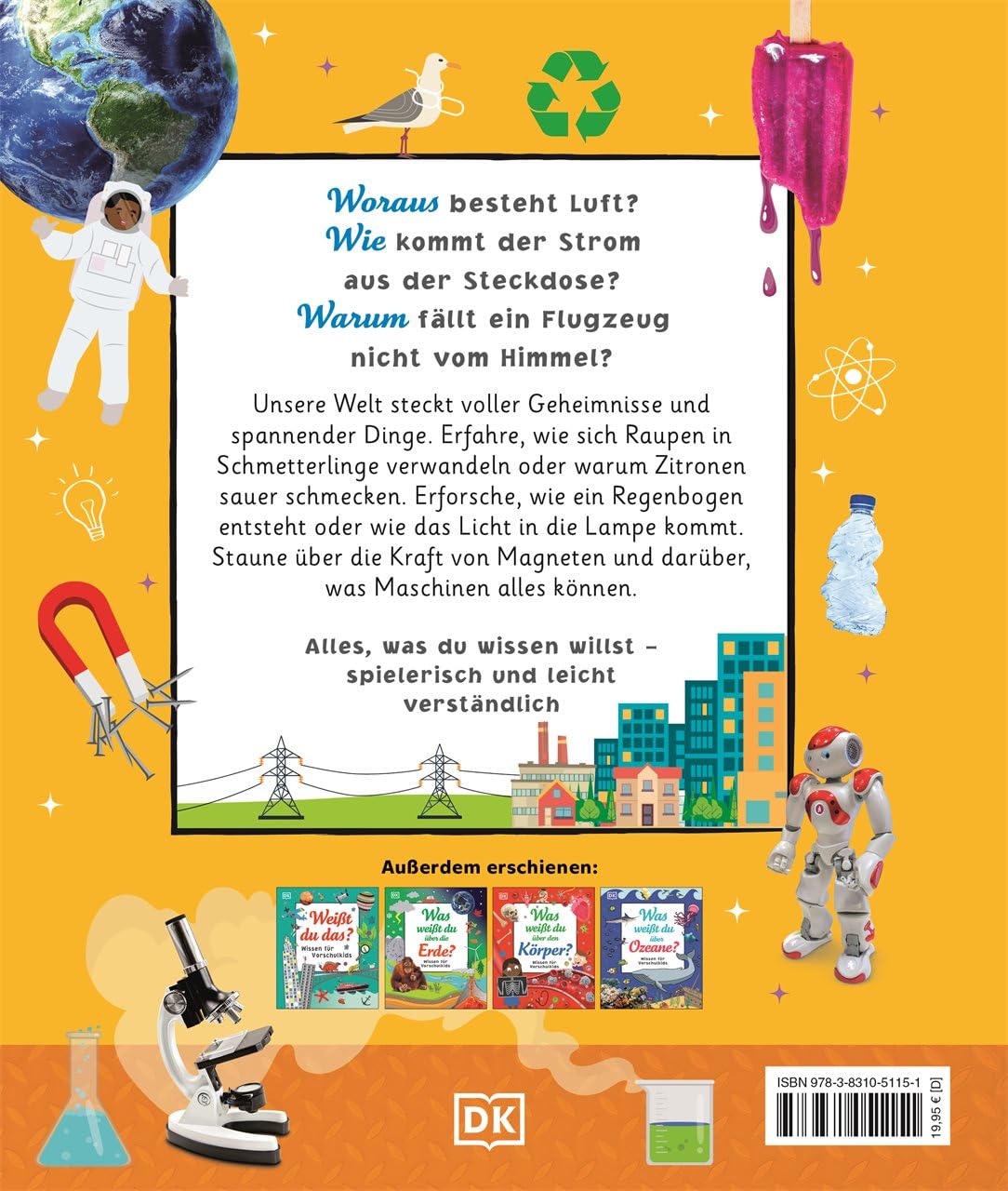 Wissen für Vorschulkids. Was weißt du über Natur und Technik?: Erstes großes Wissensbuch und altersgerechter Einstieg in die MINT Themen. Für Kinder ab 4 Jahren