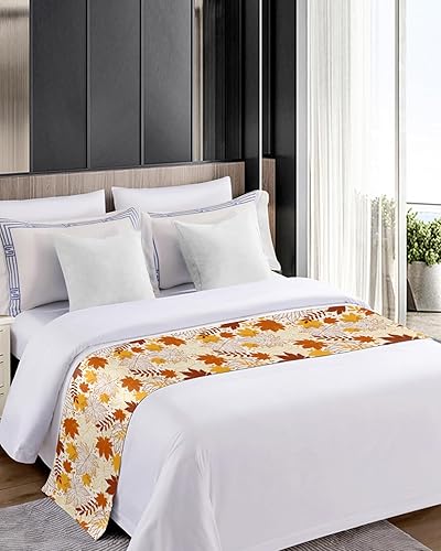 Miniatura 4 de Bufanda de camino de cama de otoño, tamaño Cal King, manta de cama de lujo para cama individual, matrimonial, Queen, King, decoración de dormitorio,