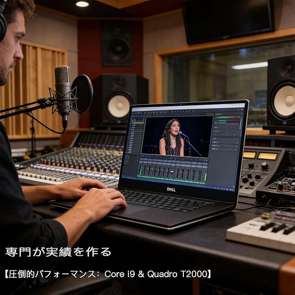 【整備済み品】 】 Dell Precision 5540 モバイルワークステーション - Core i9-98880H / 16GB / 512GB SSD/NVIDIA Quadro T2000 4GB / Windows 11 Pro/Office 2021 プリインストール - 15.6インチ InfinityEdge 狭額縁ディスプレイ - 4