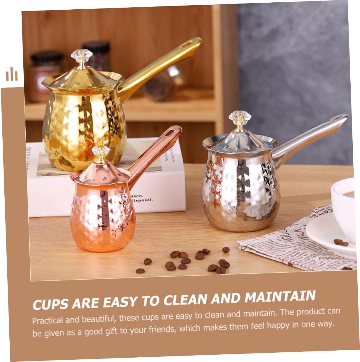 Stainless Steel Milk Frothing Pitcher Small Milk Pitcher with Ergonomic Handle Surface for Latte Art Cappuccino Espresso Home and Coffee Shop Use