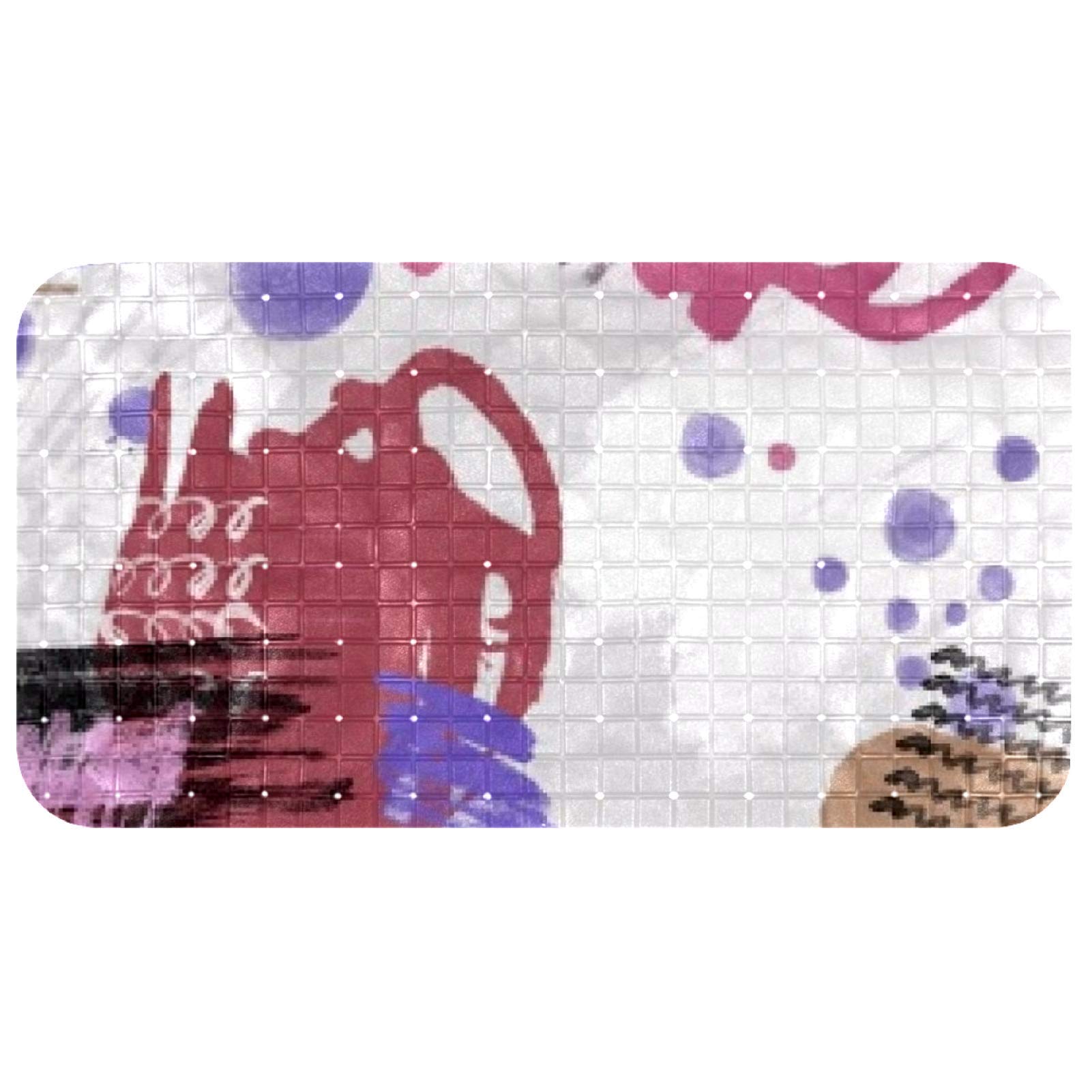 Tapis de douche 37,3 x 68,3 cm avec ventouses de sécurité et motif réflexion architecturale