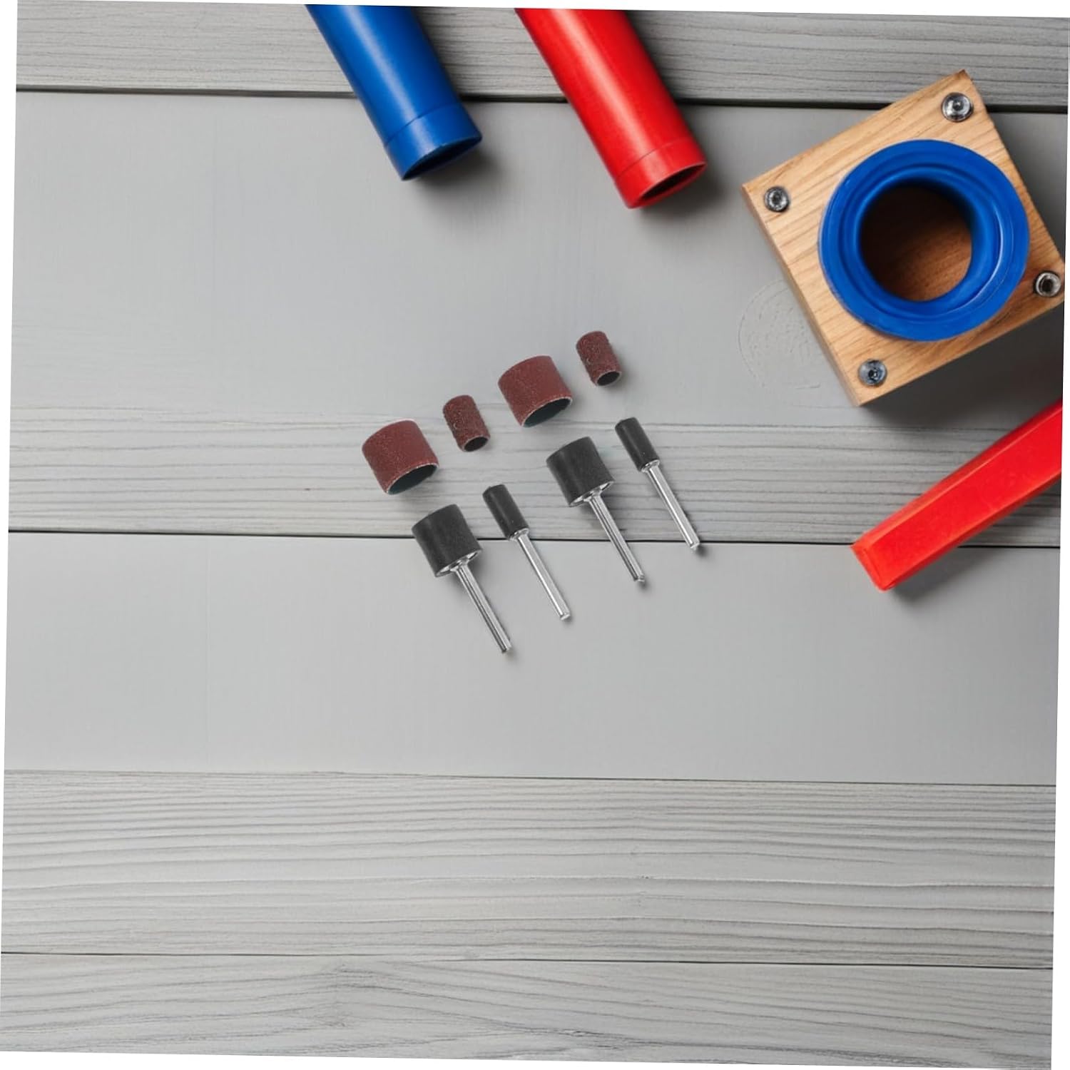 264pcs Drum Sander Sleeve Kit with Rotary Tool Mandrels for Polishing Grinding Shaping, Sanding Drum Sleeves Set for Electric Sanders and Rotary Tools in Woodworking