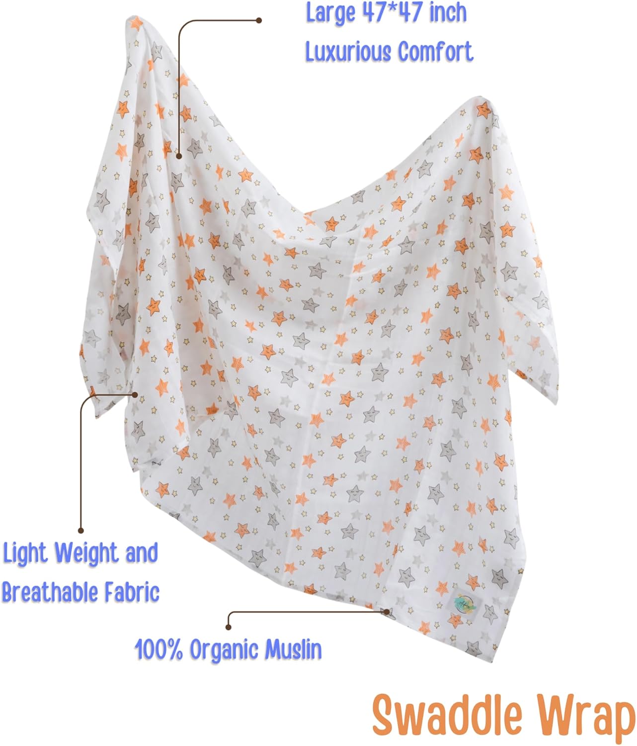 100% Organic Cotton Baby Clothes Unisex Layette Gift Set for Boys and Girls 8-Piece New Born Essentials, 0-3 Months - Image 6