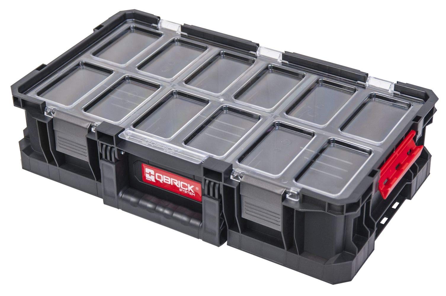 XL Werkzeugtrolley - Qbrick System Werkzeugkoffer mit Rollen, Werkstattkoffer Set, Werkstattwagen Set mit viel Zubehör! B x T x H in cm: 53 x 38 x 98 cm ! Der Mobile Alleskönner - Privat & Gewerbe