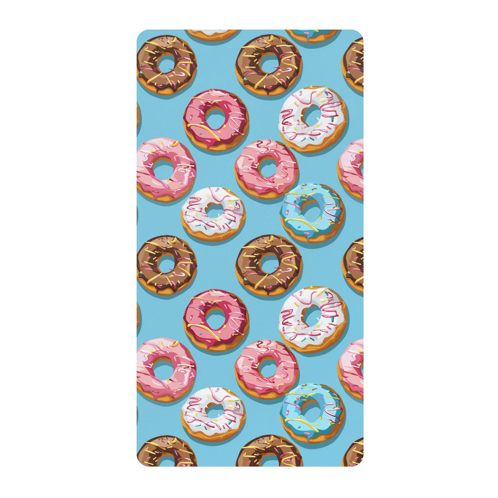 Drap housse berceau donuts bleus en coton doux pour bébé