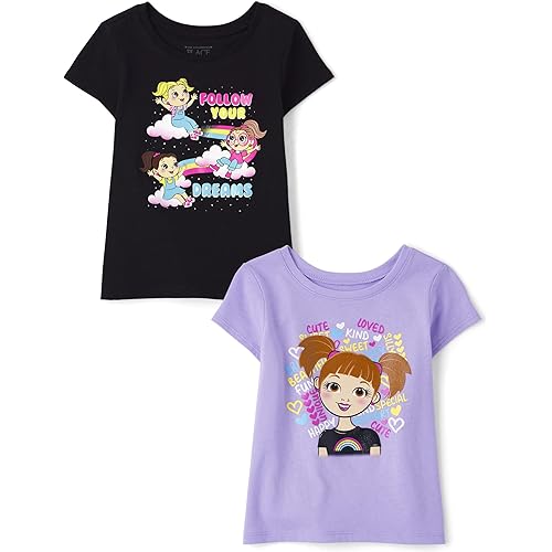 The Children's Place Girls Short Sleeve Graphic T-Shirt
