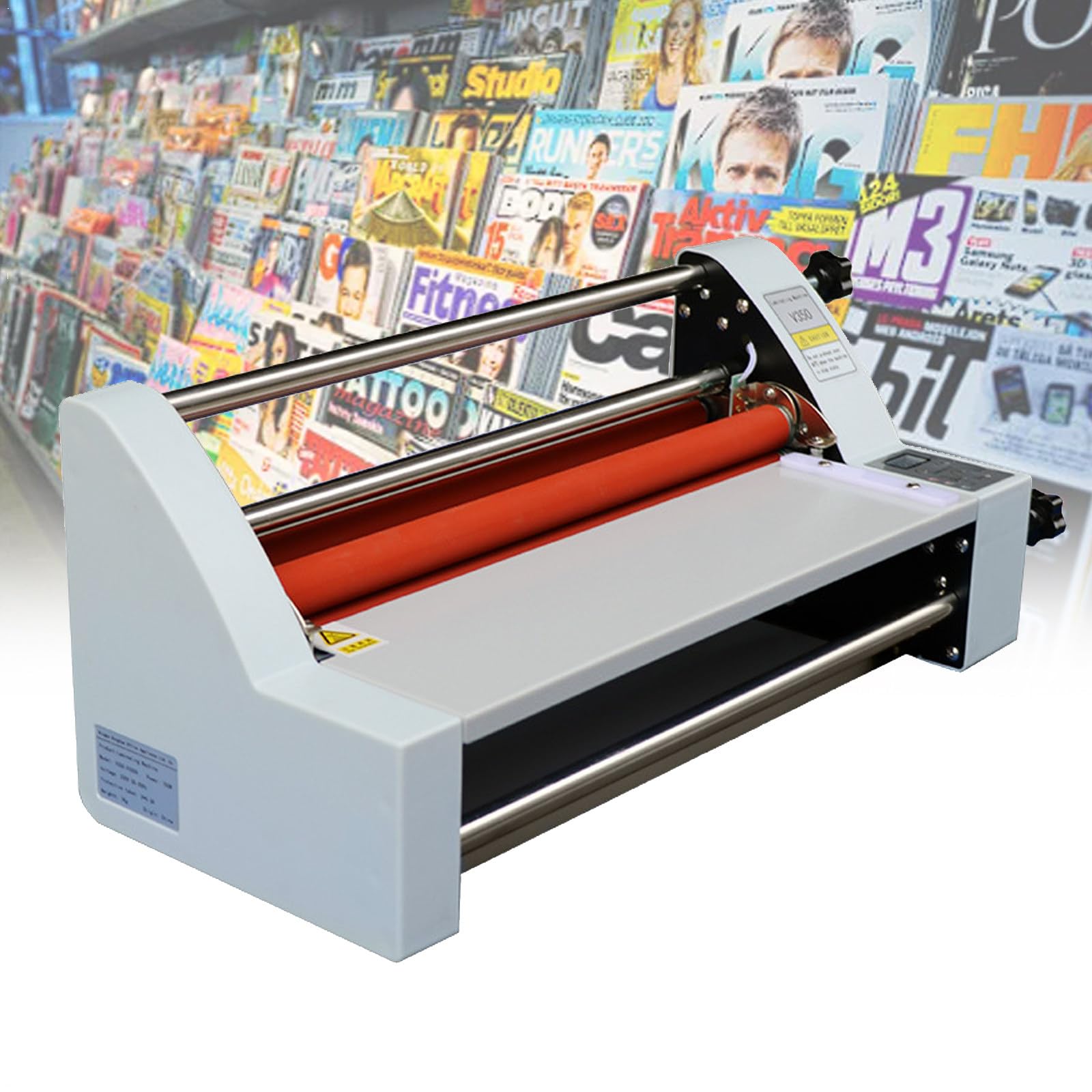 Laminator Elektryczny, Z Regulowanym WałKiem Gumowym, Laminator Rolkowy Na GorąCo I Na Zimno, 13" SzerokośCi, Jednostronny I Dwustronny Laminator, Do Papieru O RóżNych GrubośCiach,220V