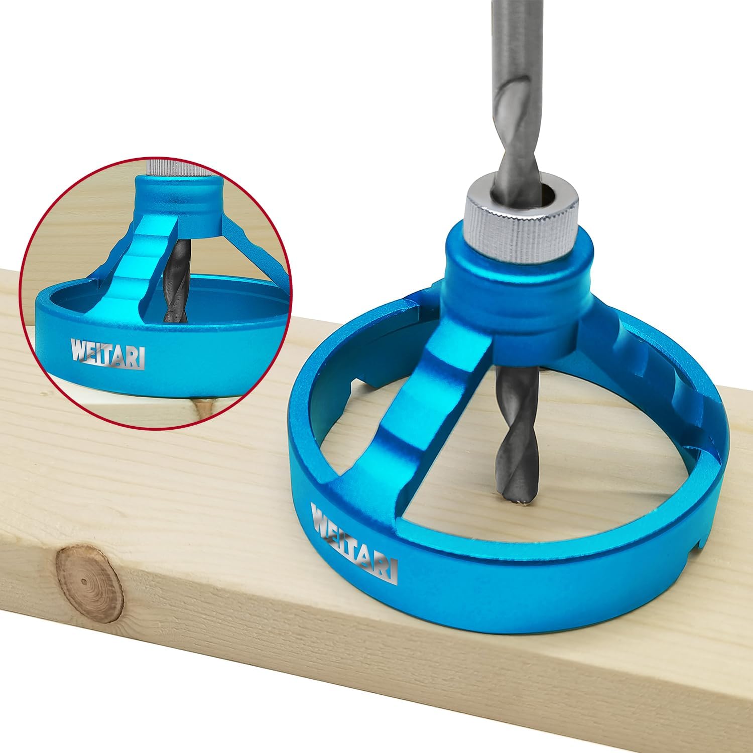 Drill Press Guide Jig,6/7/8/9/10mm Drill Bushings Vertical Hole Woodworking for Electric Power Hand Drill (Blue)