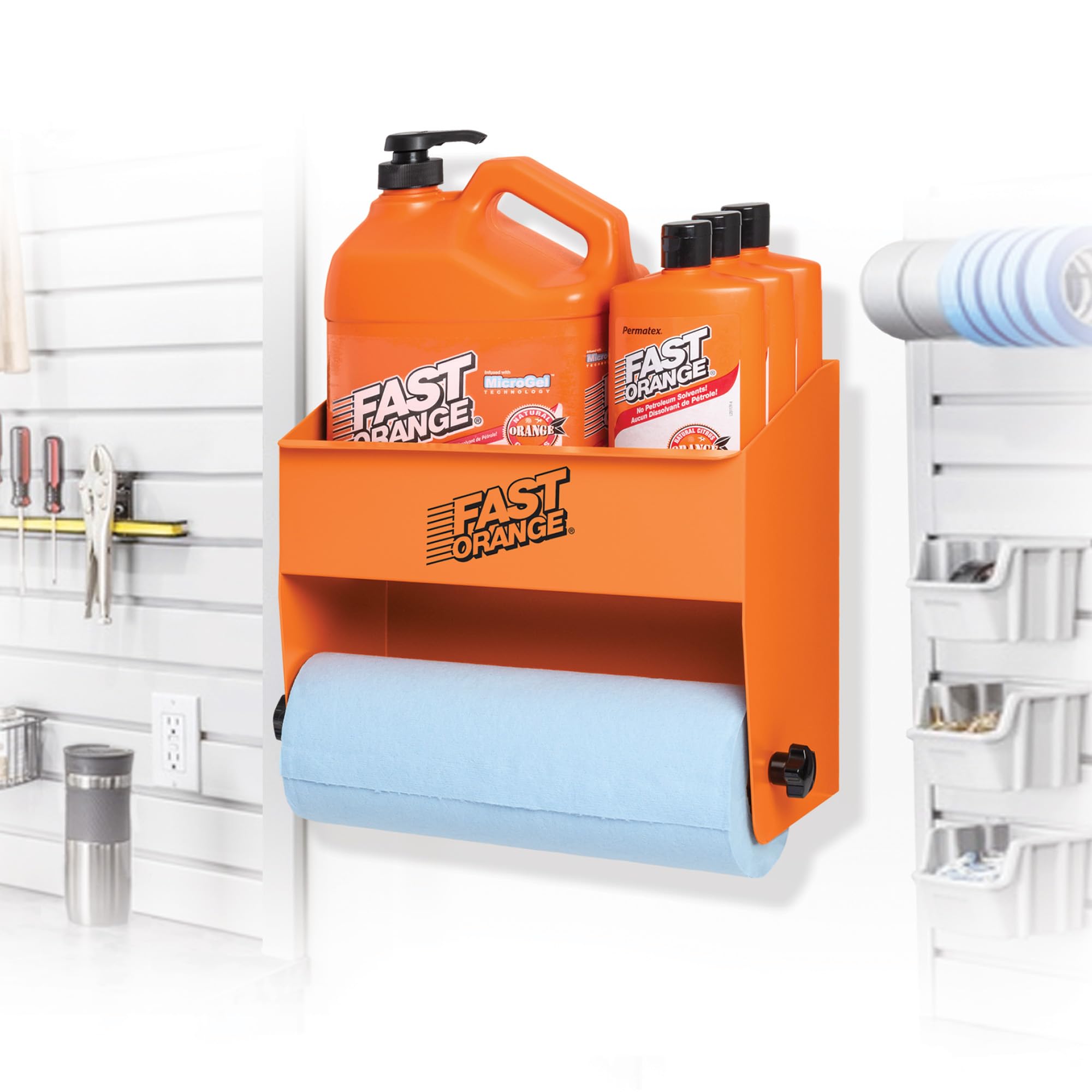 Fast Orange Cleaning Station Shelf for Hand Cleaner Jugs, 671328