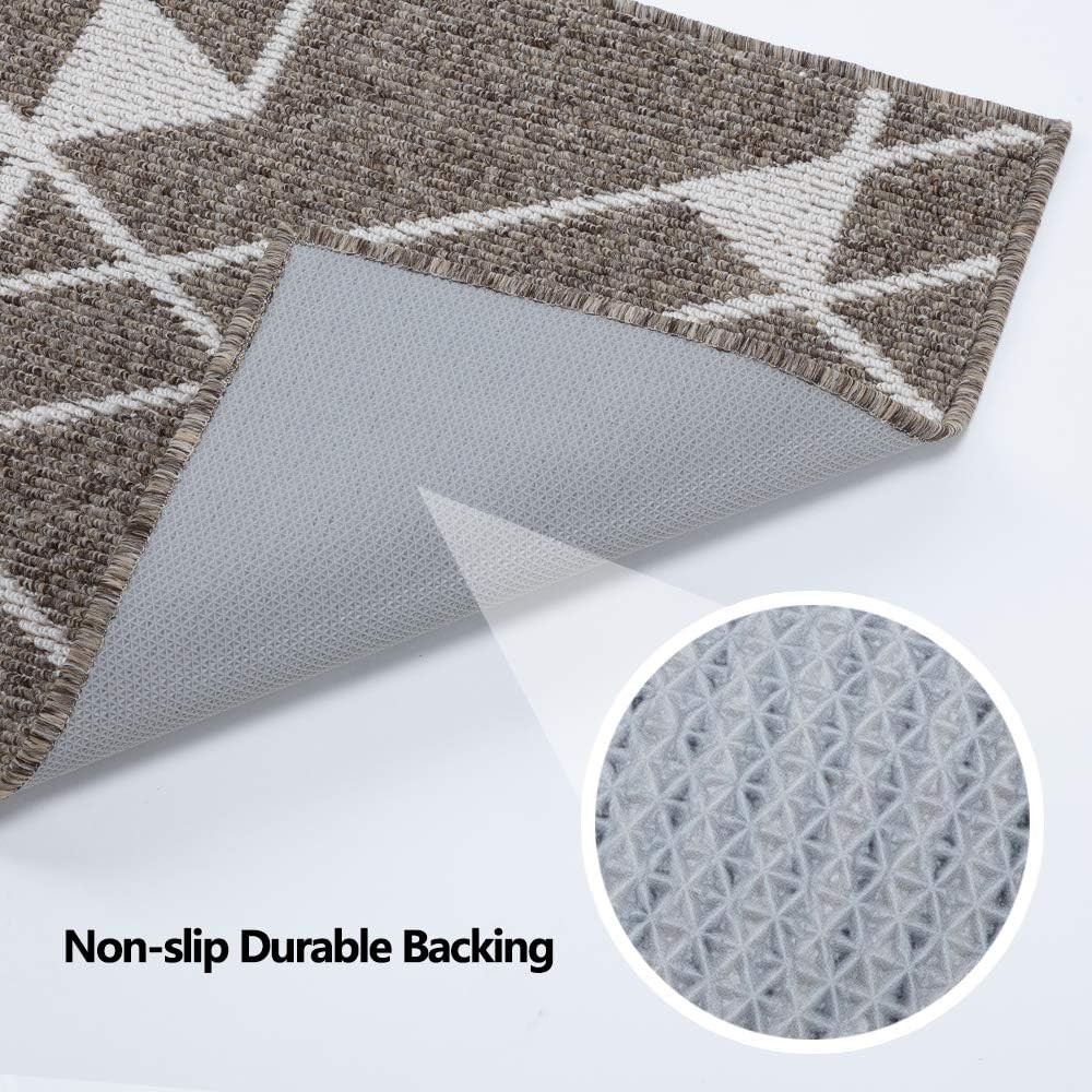 Indoor Doormat Front Back Door Mat Rubber Backing Non Slip Door Mats Inside Floor Mud Dirt Trapper Mats Entrance Front Door Rug Shoes Mat Machine Washable - 20"x 32", Camel