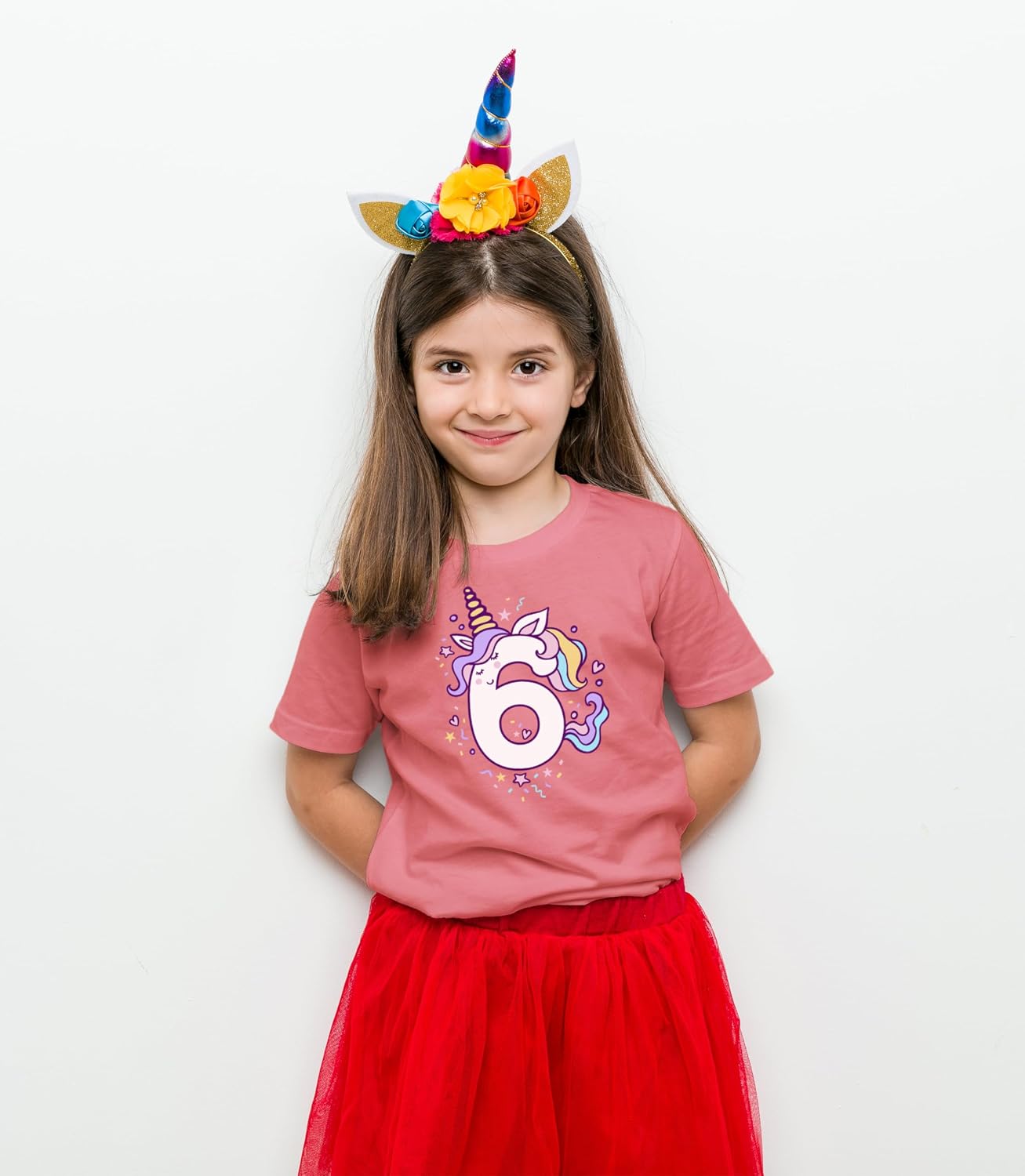 Unicorn 6th Birthday Shirts for Toddler Girls Outfit 6 Year Old Six Sixth Shirt