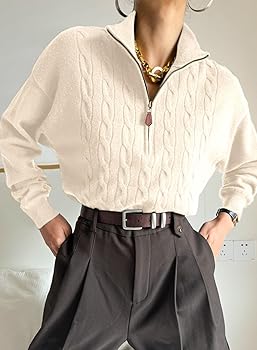 Dokotoo White Womens Early Fall Sweaters for Women Trendy 2025