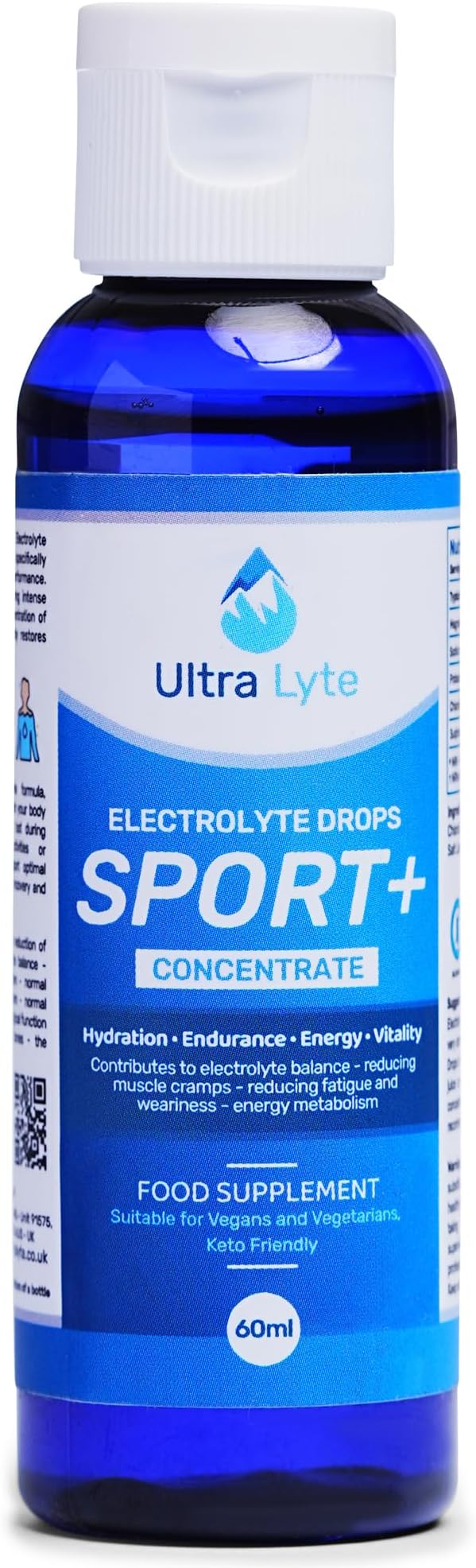Ultra Lyte Electrolytes Drops Sport + Keto-Friendly Liquid Trace Minerals for Hydration & Fasting - Zero Calorie, Sugar-Free - Rich in Potassium, Magnesium, Sodium (60ml (Pack of 1))