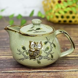 【洗いやすい茶こし網付】 九谷焼 ポット 急須 ふくろう 陶器 和食器 茶器 日本製