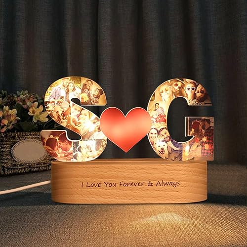 Rollo de película fotográfica personalizada, luz acrílica, base de madera, luz nocturna, decoración creativa de película de cámara, regalo para