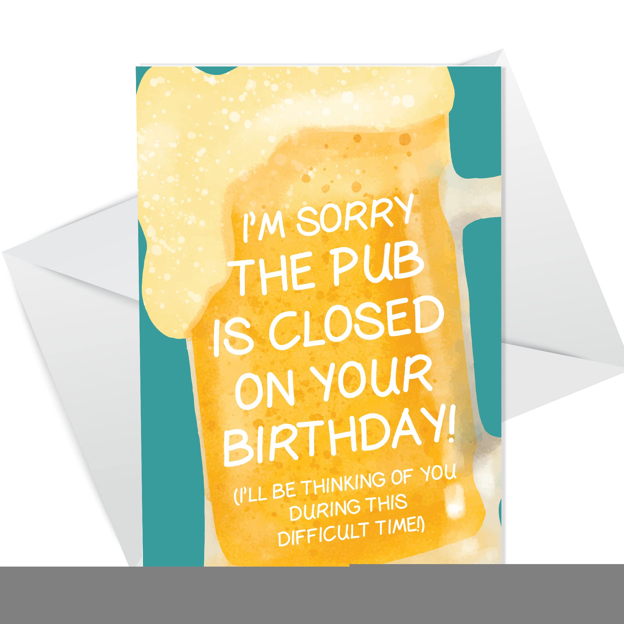 RED OCEAN Funny Lockdown Birthday Card Pub Closed Card For Friend Him Dad Brother Son Uncle Grandad