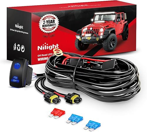 Miniatura 10 de Nilight Luces antiniebla, interruptor basculante, barra de luz LED, 5 pines, láser, encendido y apagado, interruptores SPST 20A12V 10A24V azul con