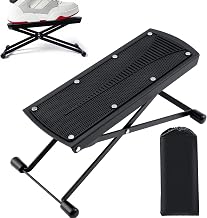 K KASONIC Adjustable Guitar Stool with Carry Bag, 6 Positions Foldable Non-Slip Guitar Stool for Classical, Acoustic, Electric and Bass Guitar Players