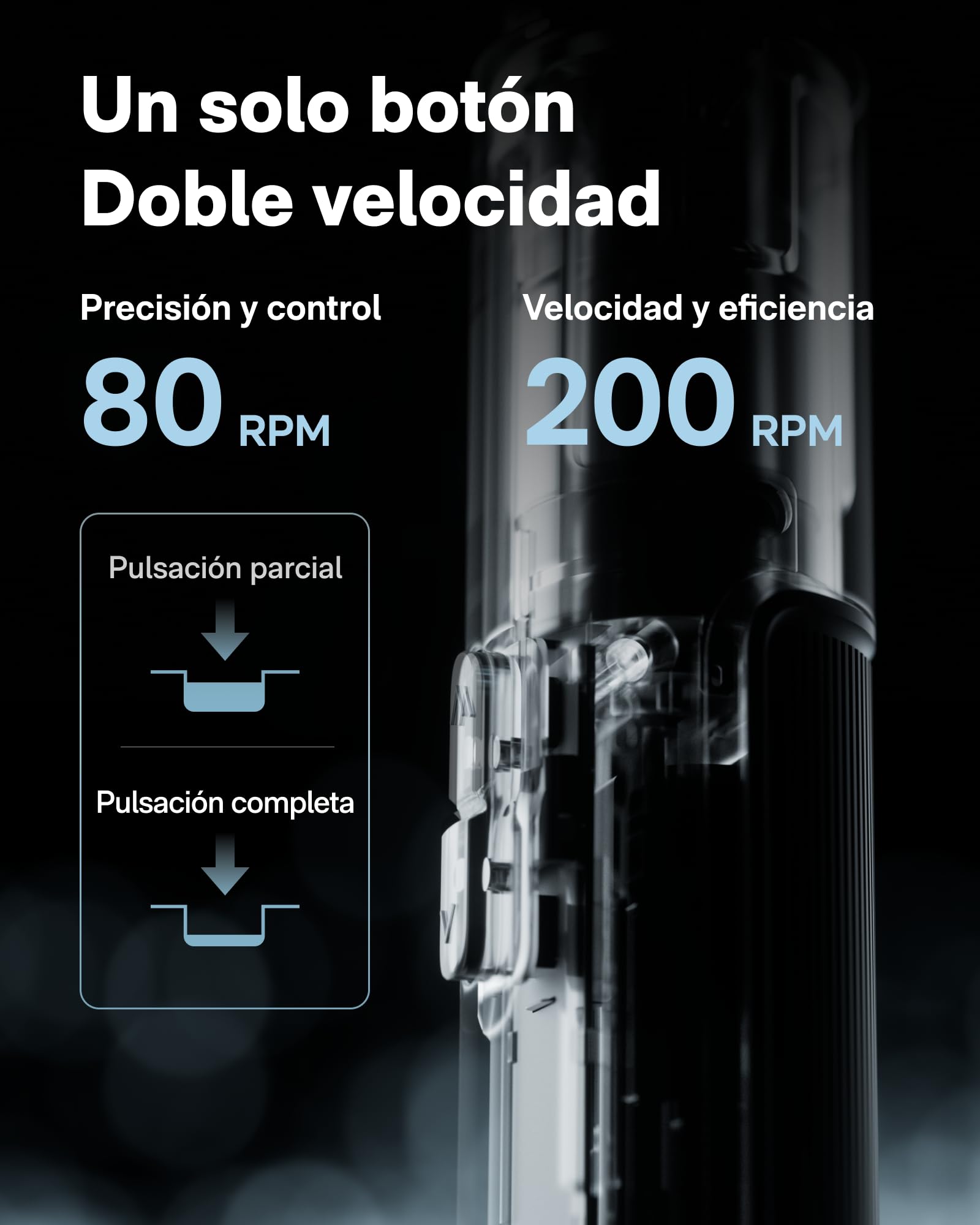 HOTO PixelDrive Destornillador Eléctrico de 3.6V, pantalla inteligente, 6 ajustes de par (0,5-6 N·m), 30 puntas hexagonales 1/4″, luz LED, para electrónica y reparaciones domésticas