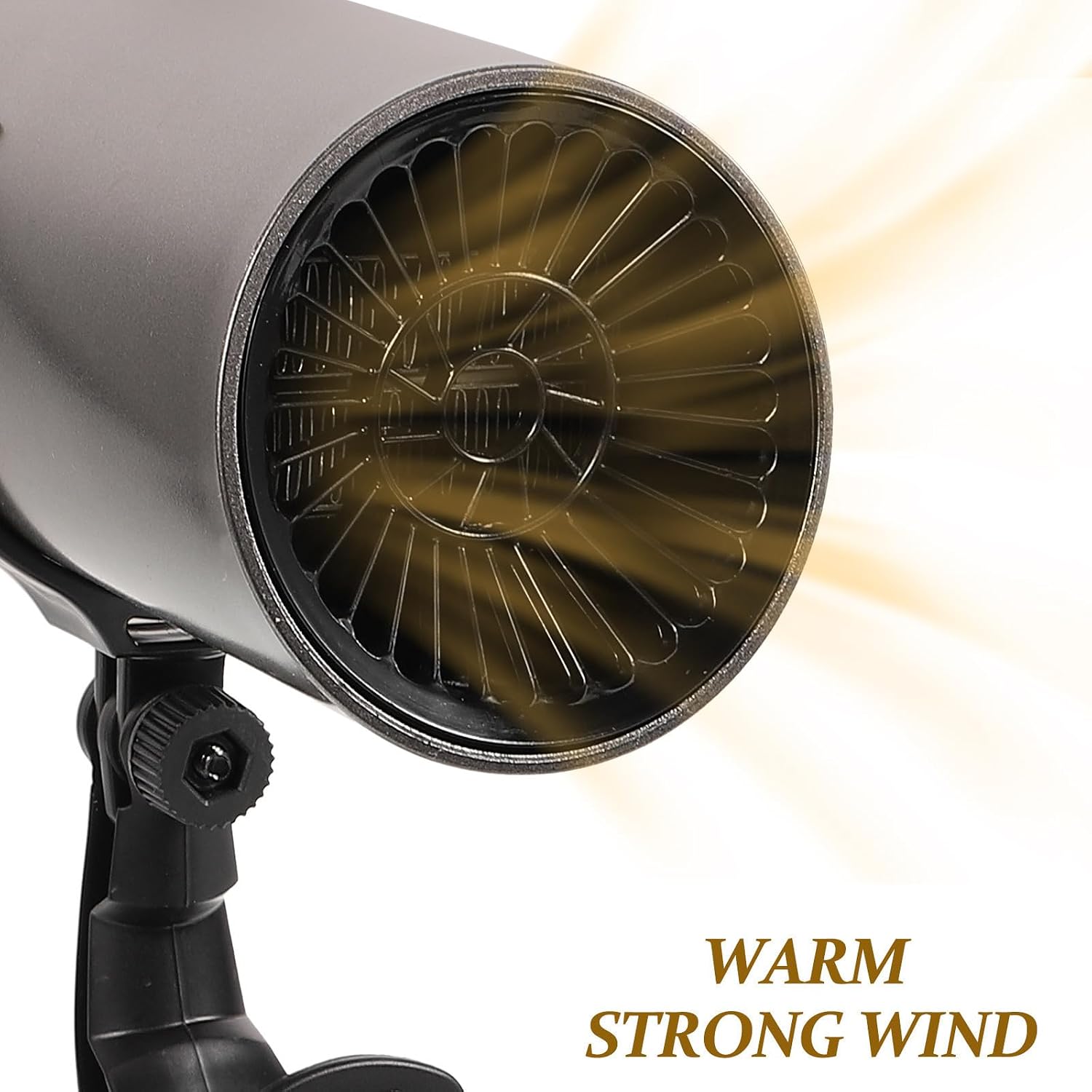 Portable Windshield Defroster with Rotatable Air Outlet, Sturdy Car Auto Defrosting Fan Heater Made of Abs and Copper for Vehicle Heating and Defogging