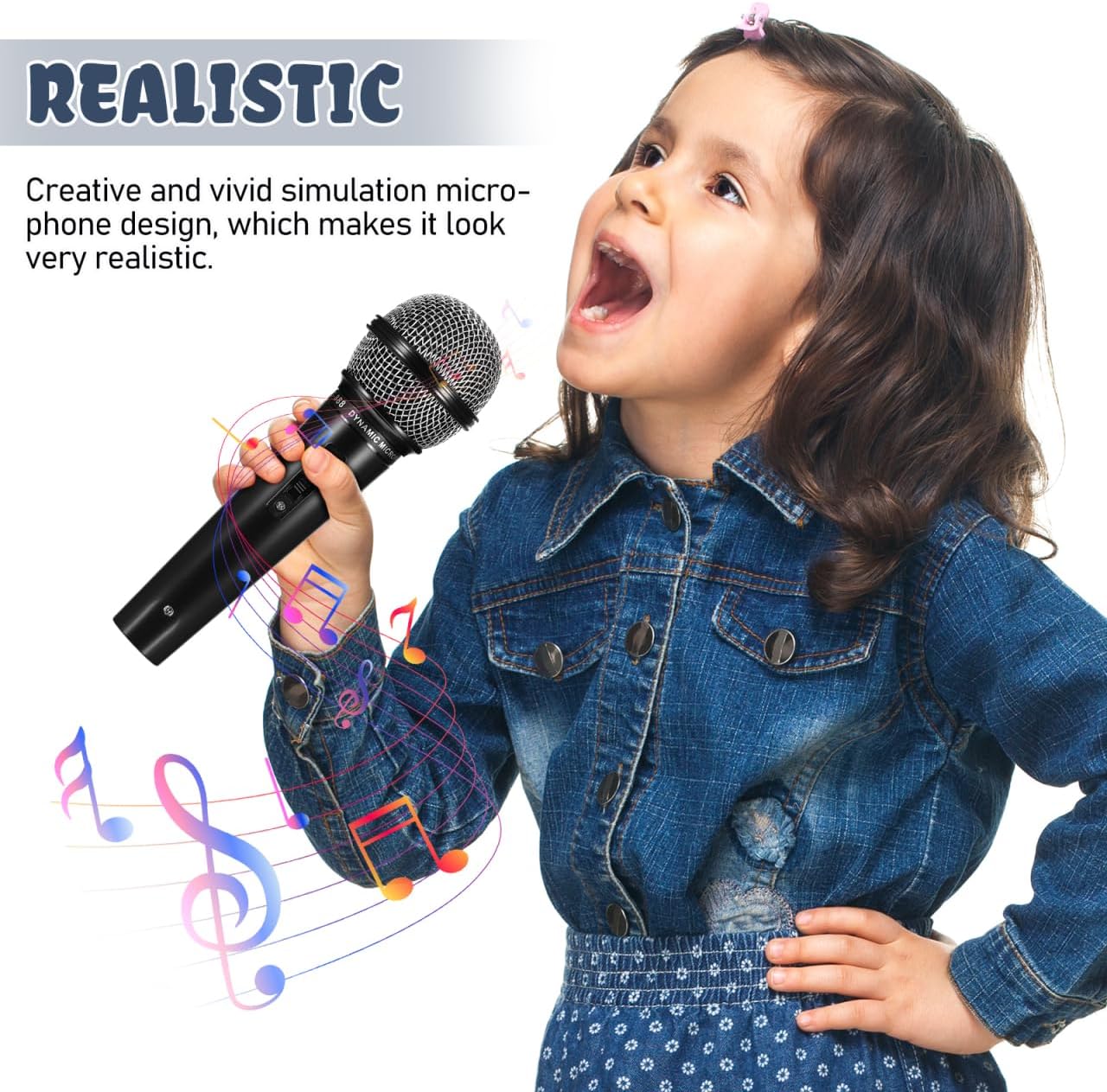 IMIKEYA Kids Microphone Prop: Pretend Microphone Toy Plastic Fake Microphones Prop Pretend Play Microphones for Kids Boys Girls Birthday Party Favors Halloween Costume - Image 5