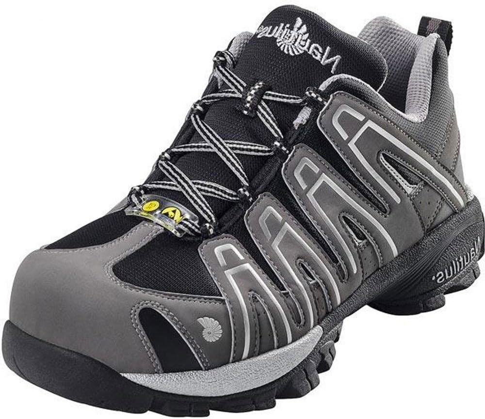 Nautilus Men's Grey Lightweight Athletic Work Shoes Soft Toe - N4340