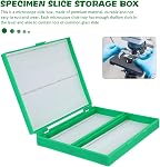Veemoon Microscope Slides Storage Box Plastic Microscope Slides Organizer Case - Sponge Liner - can Storage 100pcs Slides for Specimens Container Organization Scientific Education Experiments