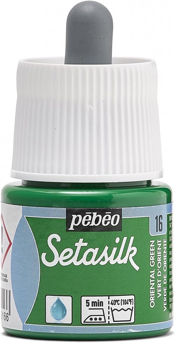 Pintura Para Seda Pebeo Setasilk - Verde Oriental, 45 Ml, Fijable Con Plancha