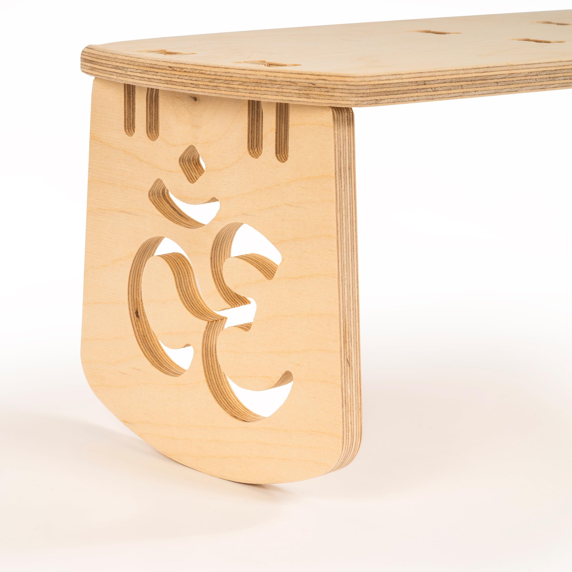 Raja Banc de méditation, tabouret en bois de bouleau, banc de yoga, double configuration, chaise de prière, portable, inclinaison pour posture parfaite, méditation profonde.