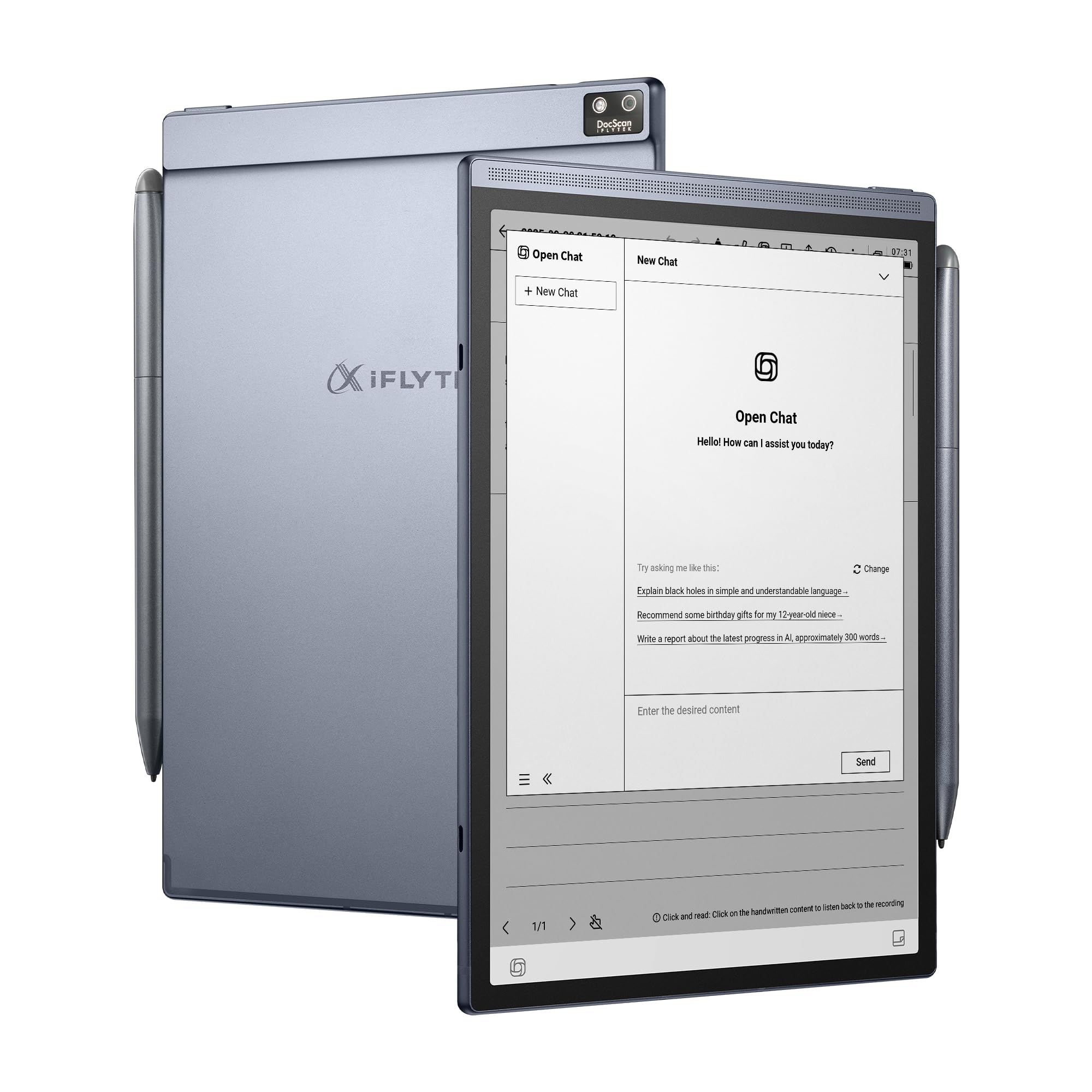 iflytek AINOTE Air 2 8.25 Inch E Ink Tablet with 24 Level Adjustable Light (US-SJCF-Air2-PJ2)-image-29