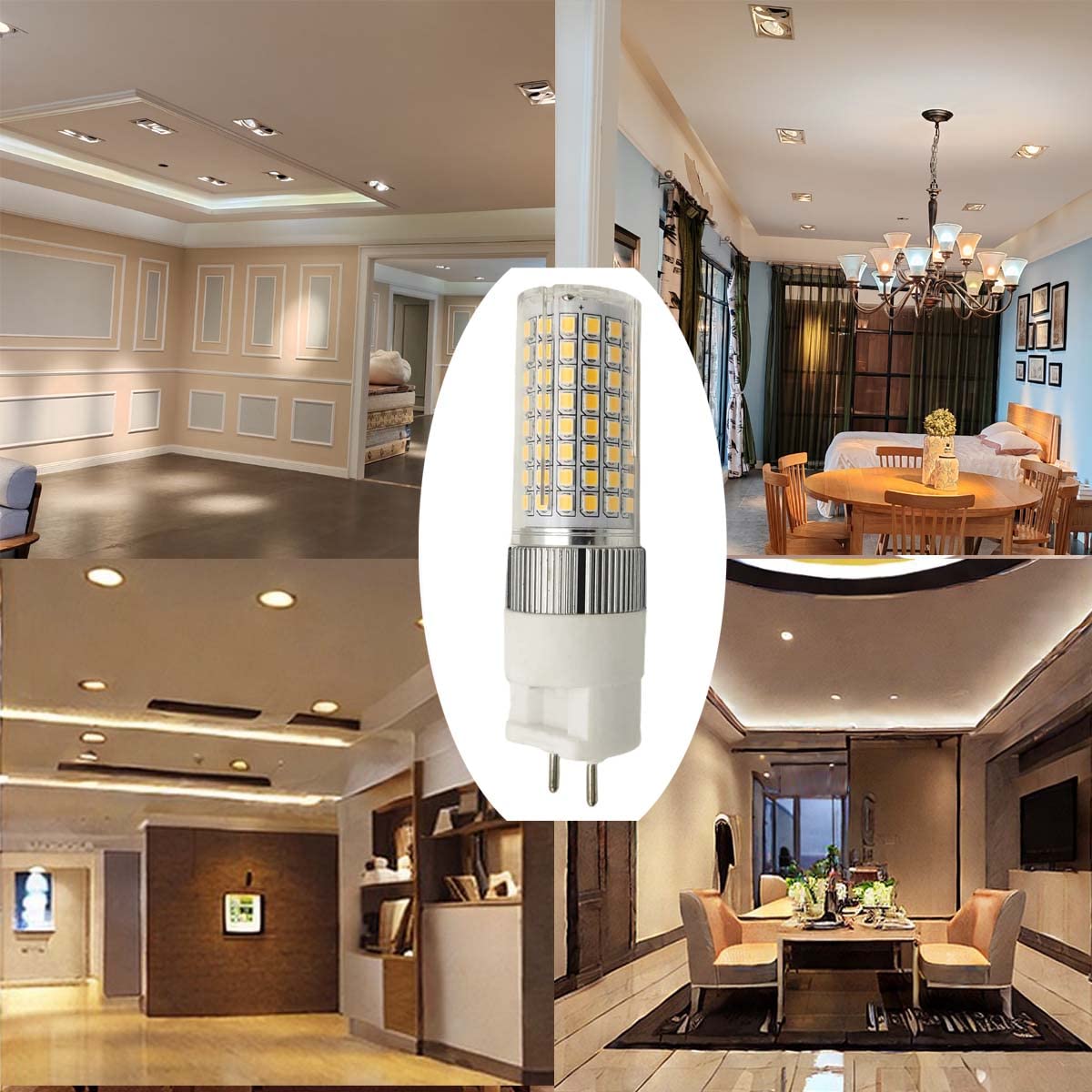 QLEE G12 Lampadina Led 16w Corn Light G12 Led Lampadina 3000k Bianco Caldo Sostituzione 35 Watt Lampada Ad Alogenuri Metallici 2 Pin Garage Light Office Led Bulb Downlight 4 Pack