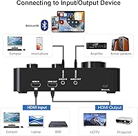 Vista 4 de Rybozen Sistema de Mezclador de Micrófono Inalámbrico de Karaoke, Micrófono Inalámbrico de Mano Dual para Karaoke, Smart TV, PC, Altavoz