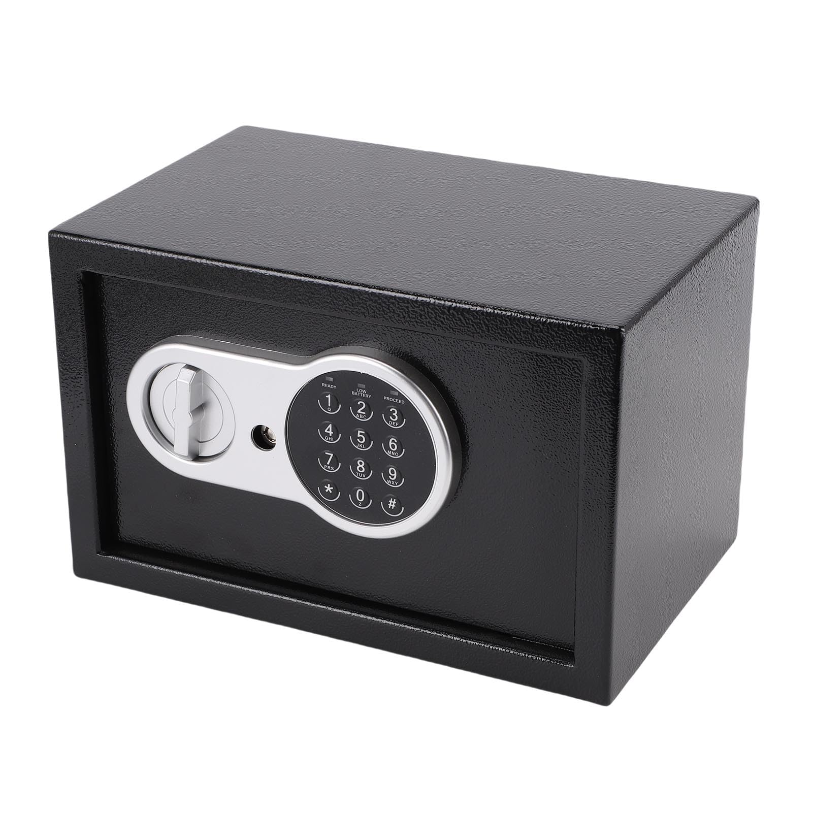 AUNMAS Mini Cassaforte con Blocco Tastiera Digitale e Chiavi di Backup, Armadio di Sicurezza Elettronico per Passaporto Gioielli in Contanti Durante i Viaggi in Ufficio a Casa