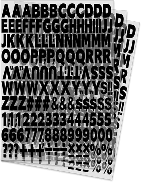 504 Piece 1 Inch Iron On Heat Transfer Letters and Numbers Alphabets Numbers Fabric Vinyl Letter DIY for Sport Jerseys T Shirts Clothes Slogan Printing Crafts Decoration (Black)