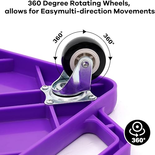 Miniatura 2 de Patinete de plástico para niños de 6 a 12 años con ruedas universales, patinete deportivo manual con asas para clase de gimnasio